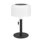 Eglo Tafellamp Montapalma Solar Staal Zwart 2W 190lm - 830 Warm Wit | IP54 - Dimbaar - USB-C